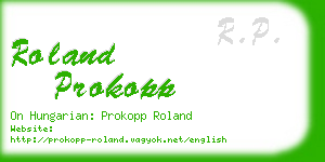 roland prokopp business card